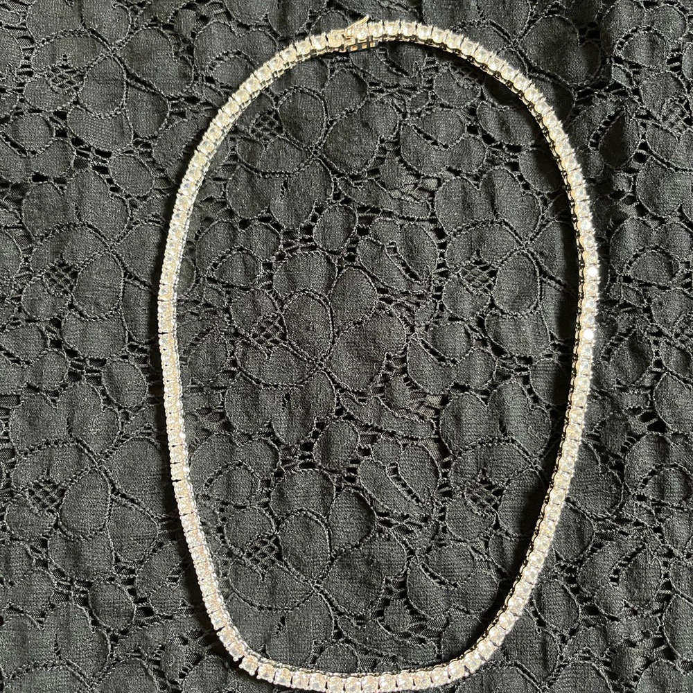 Cubic Zirconia Tennis Necklace
